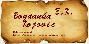 Bogdanka Kojović vizit kartica